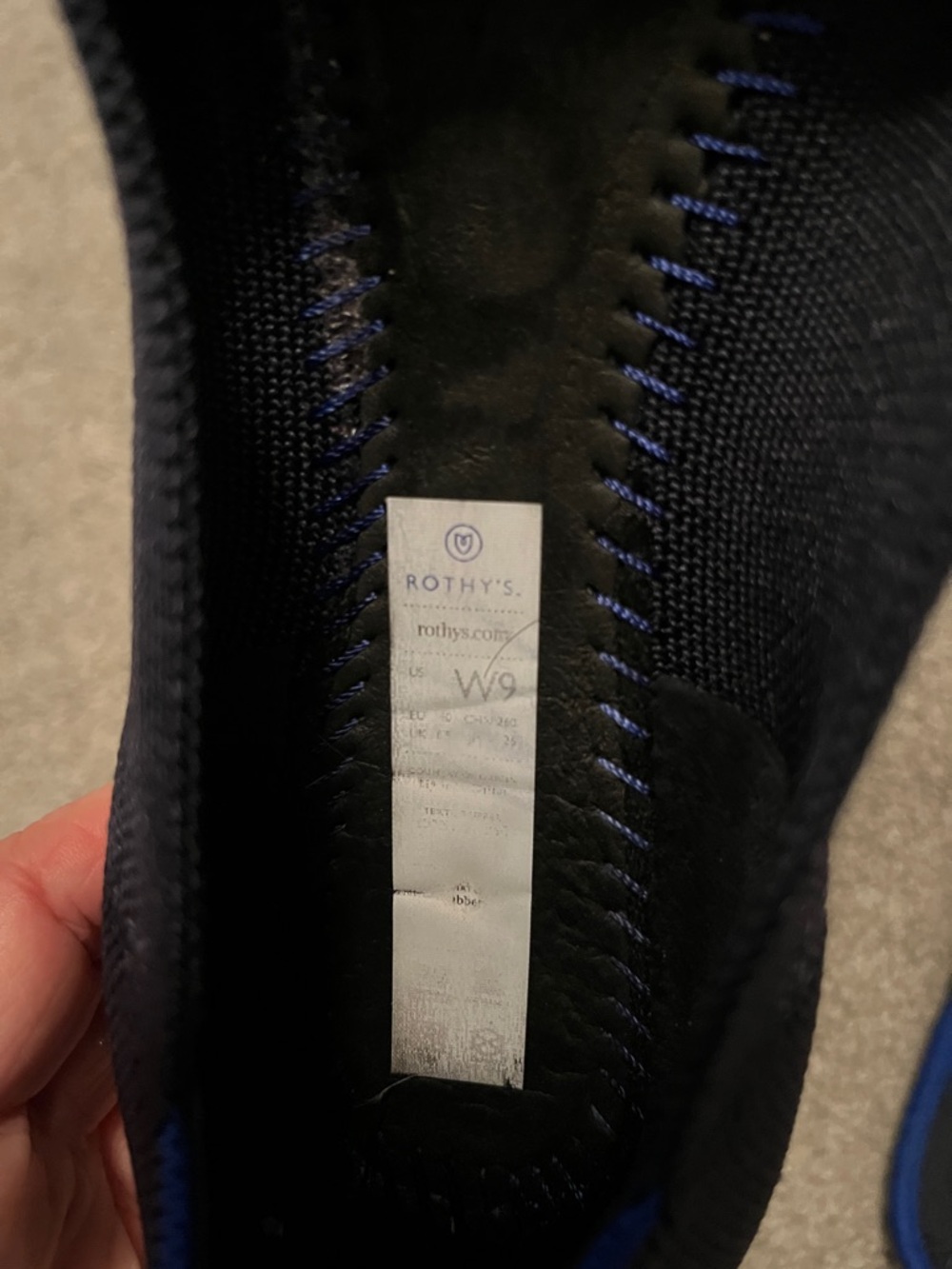Rothy's Women's Pointed Knit Flats - Navy Blue - Picture 4 of 4